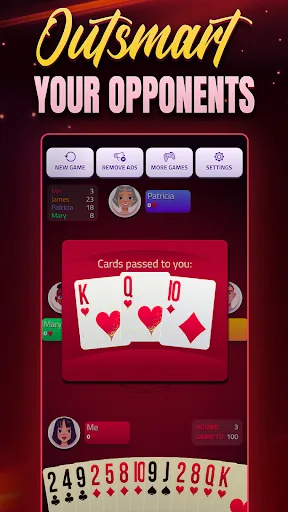 Hearts Single Player - Offline screenshot 2