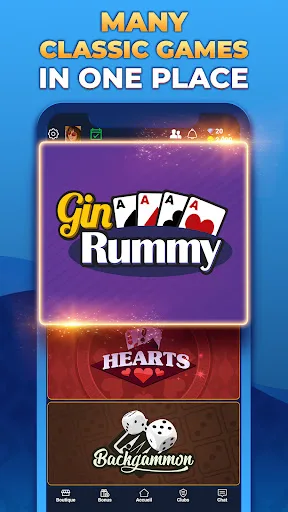 VIP Games: Gin Rummy, Hearts screenshot 1