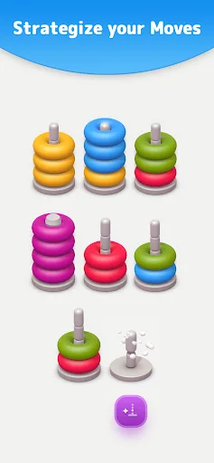 Color Sort 3D — Hoop Stack screenshot 2