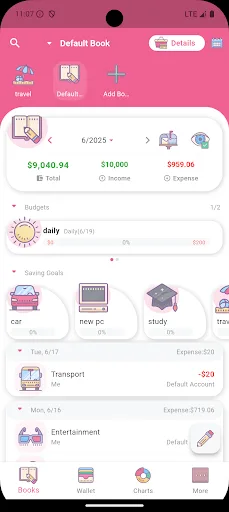Money+ Cute Expense Tracker screenshot 1