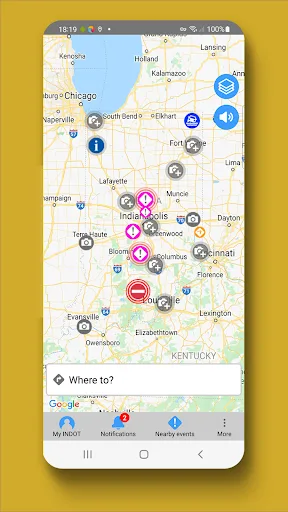 INDOT Trafficwise screenshot 2
