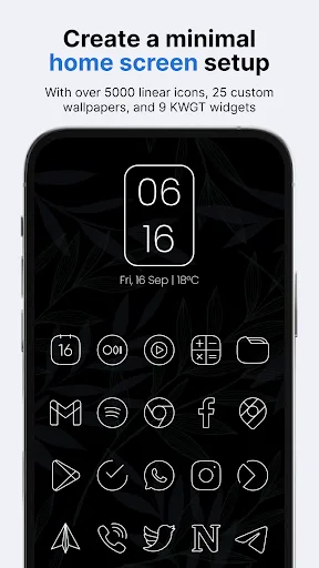 Vera Outline White Icon Pack screenshot 1