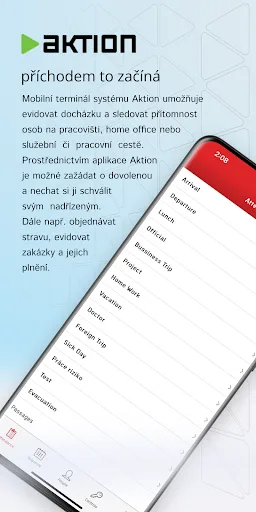 Mobile attendance Aktion screenshot 1