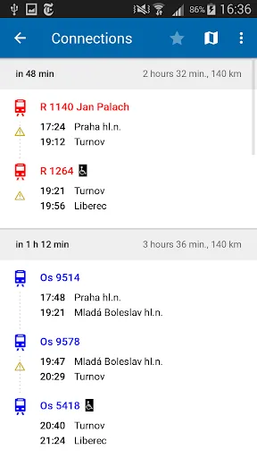 Czech Public Transport IDOS screenshot 5