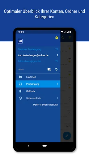1&1 Mail screenshot 2