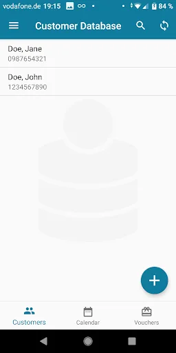 Customer Database screenshot 1