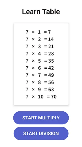 Times Table  - Learn Math screenshot 2