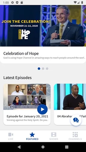 Hope Channel screenshot 1