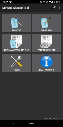 MIFARE Classic Tool screenshot 1
