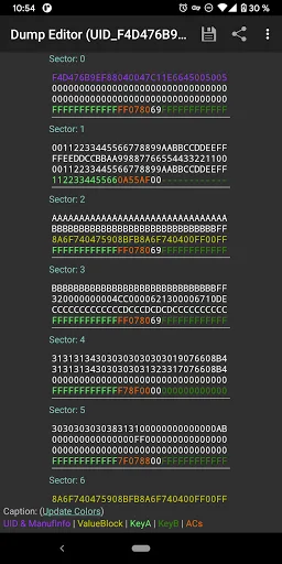 MIFARE Classic Tool screenshot 2