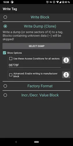 MIFARE Classic Tool screenshot 5