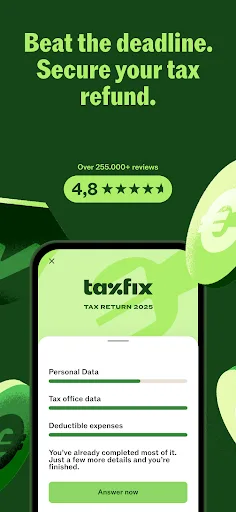Taxfix: Tax return for Germany screenshot 1