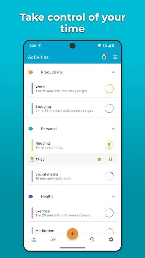 Timelog - Goal & Time Tracker screenshot 1