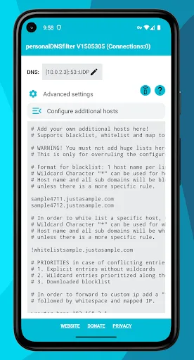 personalDNSfilter screenshot 5