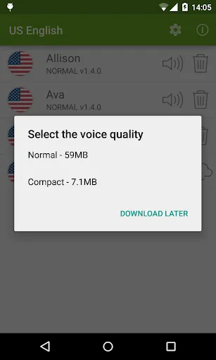 Vocalizer TTS Voice (English) screenshot 2