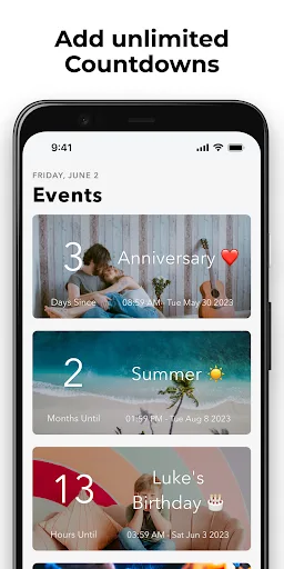 Countdown - Widget & Reminders screenshot 1