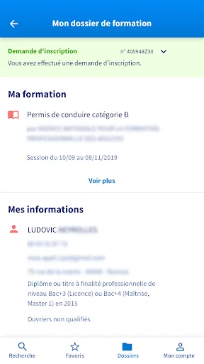 Mon compte formation screenshot 5