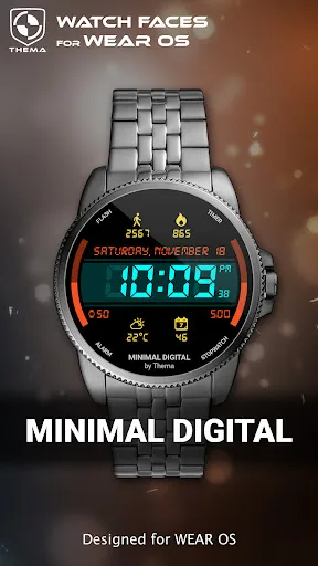 Minimal Digital Watch Face screenshot 1