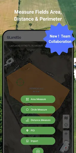 GPS Field Measure - GLandGo screenshot 1