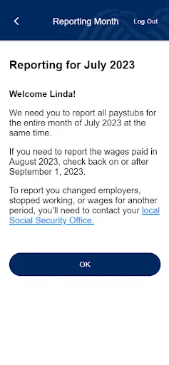SSA Mobile Wage Reporting screenshot 3
