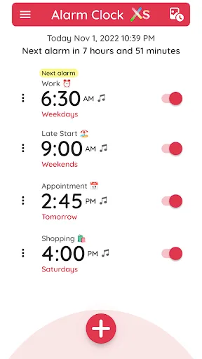 Simple Alarm Clock+Night Clock screenshot 1