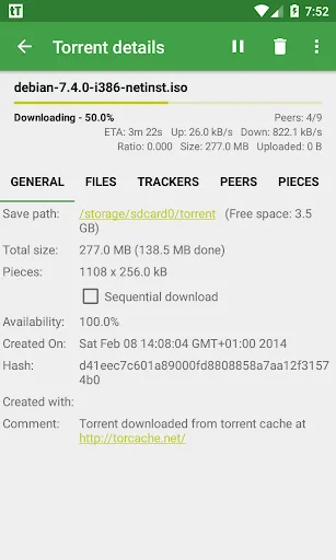 tTorrent screenshot 4