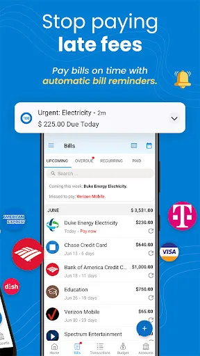 Bill Payment Reminder, Budgets screenshot 2