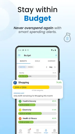 Bill Payment Reminder, Budgets screenshot 4