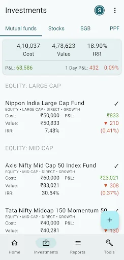 My Portfolio (Tracker) - India screenshot 2