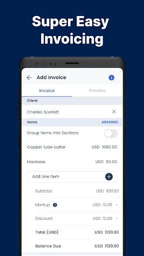 Easy Invoice & Estimates Maker screenshot 2