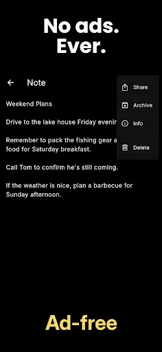 Simple Notes, Notepad & Lists screenshot 2