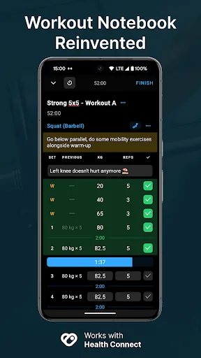 Strong Workout Tracker Gym Log screenshot 1