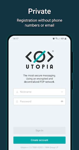 Utopia — Private Messenger screenshot 1