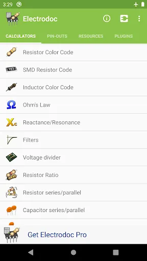 Electrodoc - electronics tools screenshot 1