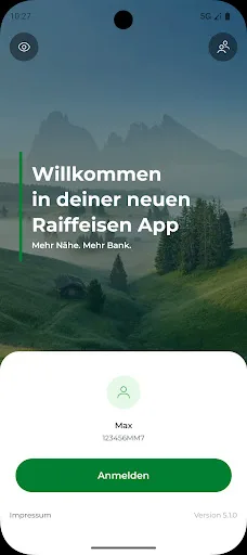 Raiffeisen App screenshot 1