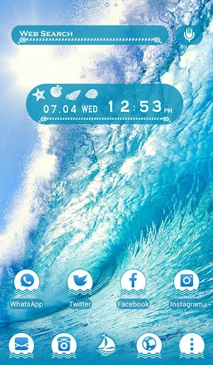 Blue Ocean Wave Theme screenshot 1