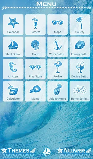 Blue Ocean Wave Theme screenshot 2