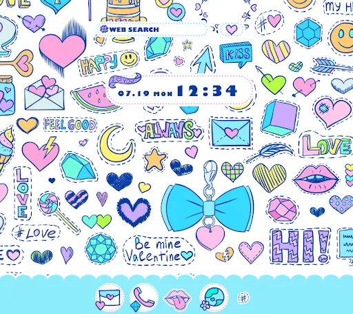 Whimsical Stickers Theme screenshot 1