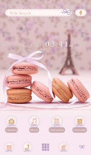 Parisian Macaroons Theme +HOME screenshot 5