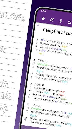 Lyrics Notepad - Song Writing screenshot 1