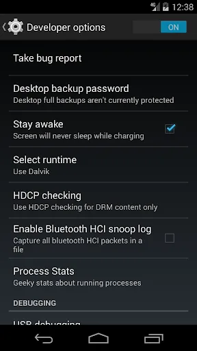 Developer options screenshot 3