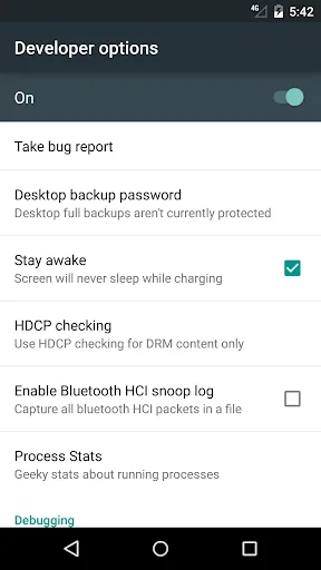 Developer options screenshot 4