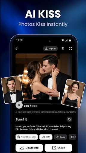 Video AI - AI Hug & Kiss Maker screenshot 1