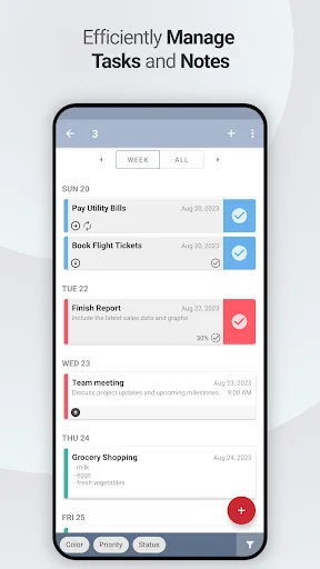 Weekly Calendar: Tasks & Notes screenshot 3