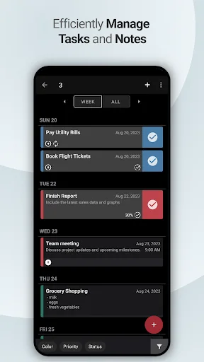 Weekly Calendar: Tasks & Notes screenshot 4