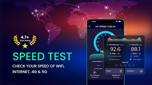 Speed Test - MySpeedCheck screenshot 1