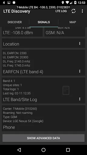 LTE Discovery (5G NR) screenshot 2