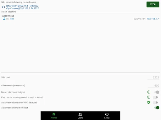 SSH Server screenshot 1