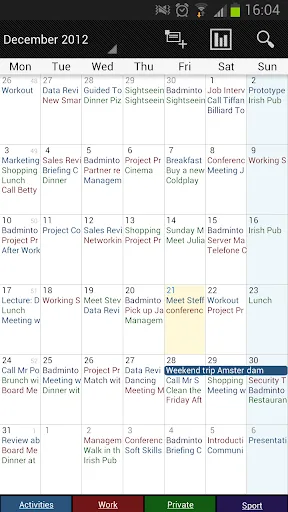 Business Calendar screenshot 1