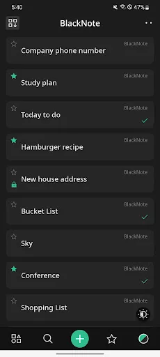 BlackNote: Dark Notes, Notepad screenshot 2